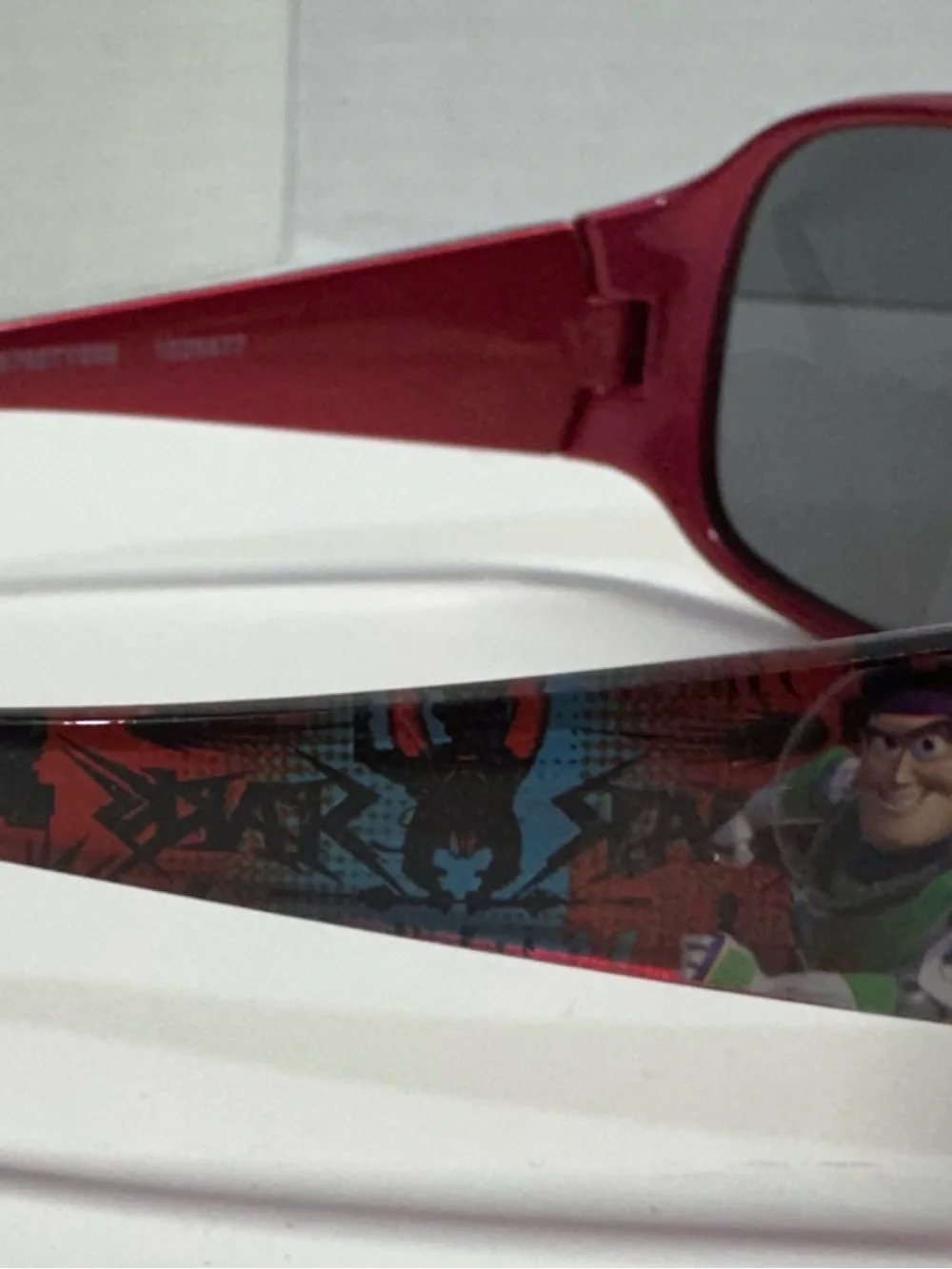 Disney Toy Story Kids Red Buzz Lightyear Sunglasses with Dark Lenses